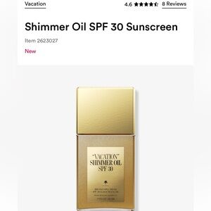 Vacation shimmer sunscreen oil
